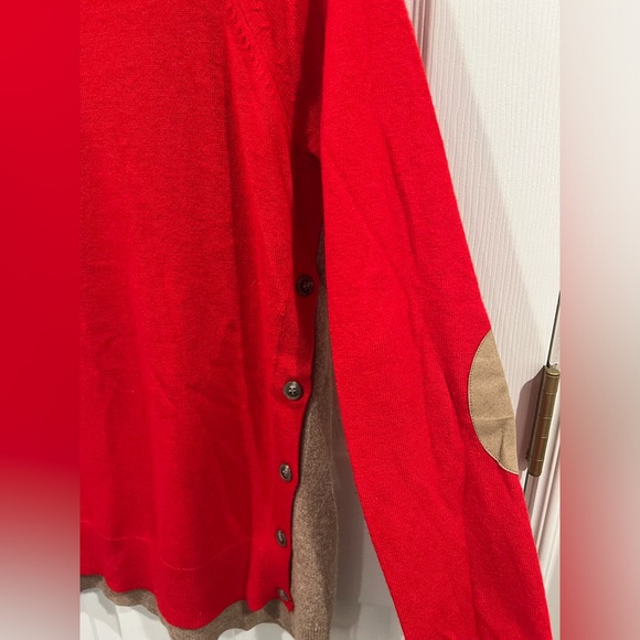 JCREW side button up color block sweater - Picture 7 of 8